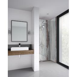 Painted Wood Bathroom Shower Panel