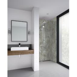 Light Wood Bathroom Shower Panel