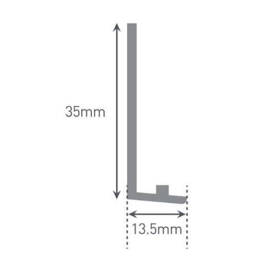 Wetwall Bottom Profile Cross Section